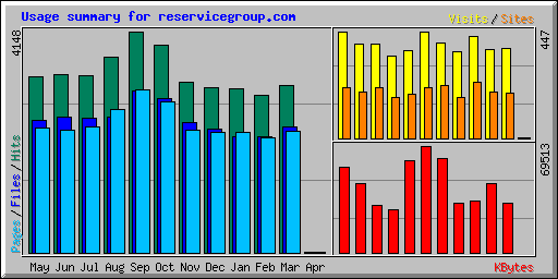 Usage summary for reservicegroup.com